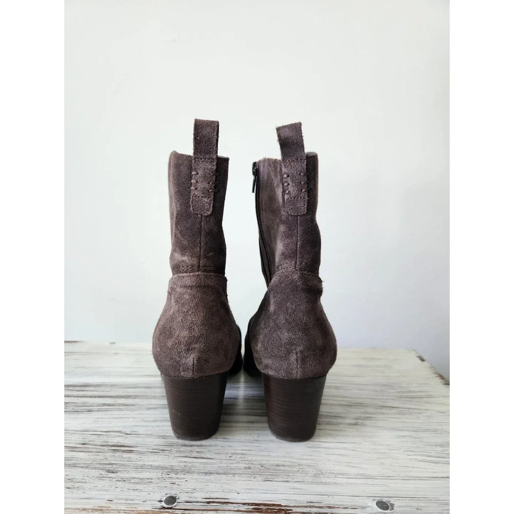 Lucky Brand Rapse Women's Suede Ankle Boots Brown Size 9M/40